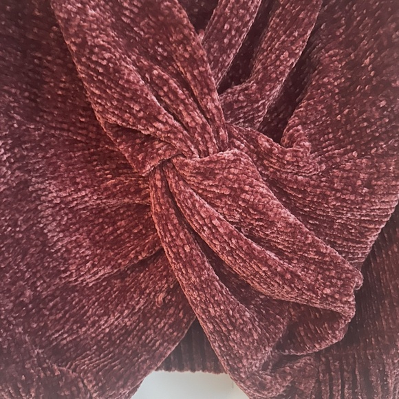 Design Lab Maroon Chenille Sweater – Soft Drapey Knit - Picture 4 of 4